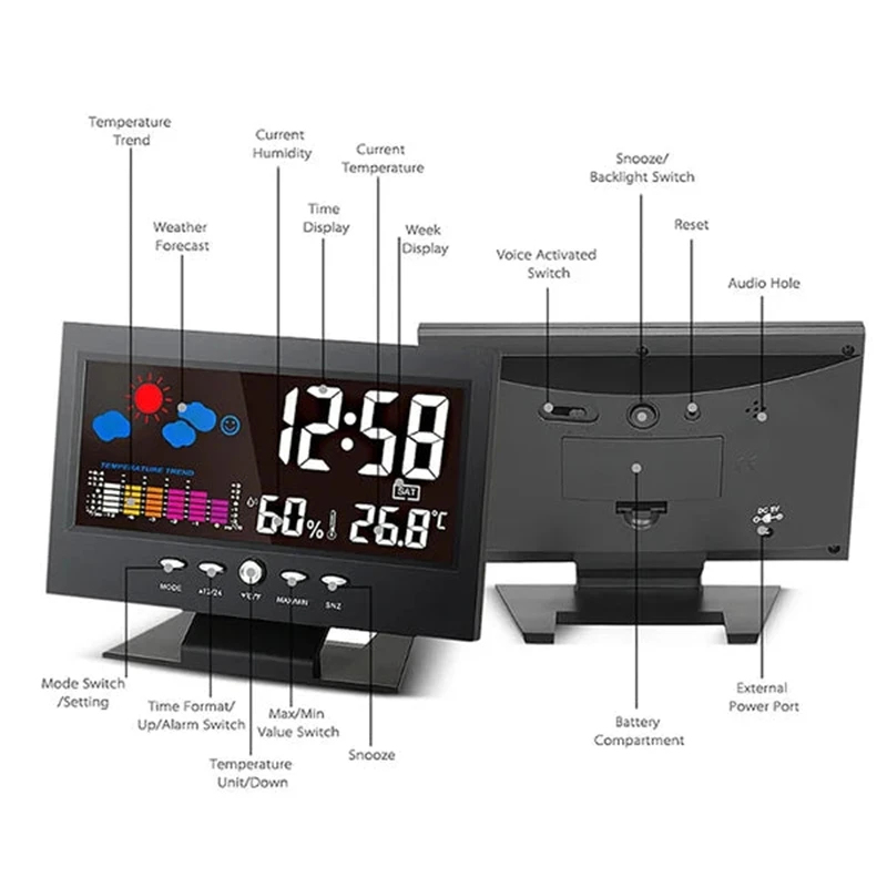 Digital LED Weather Station Te - Digital Hygrometer Probe บทวิจารณ์และราคา