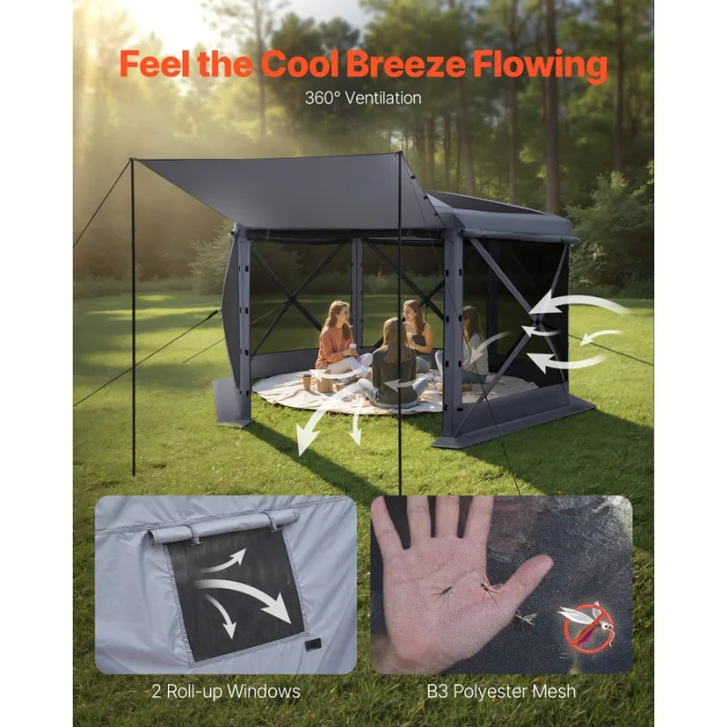 12x12ft 6 Sided Up Screen Gaze - Screen Top Mesh บทวิจารณ์และราคา