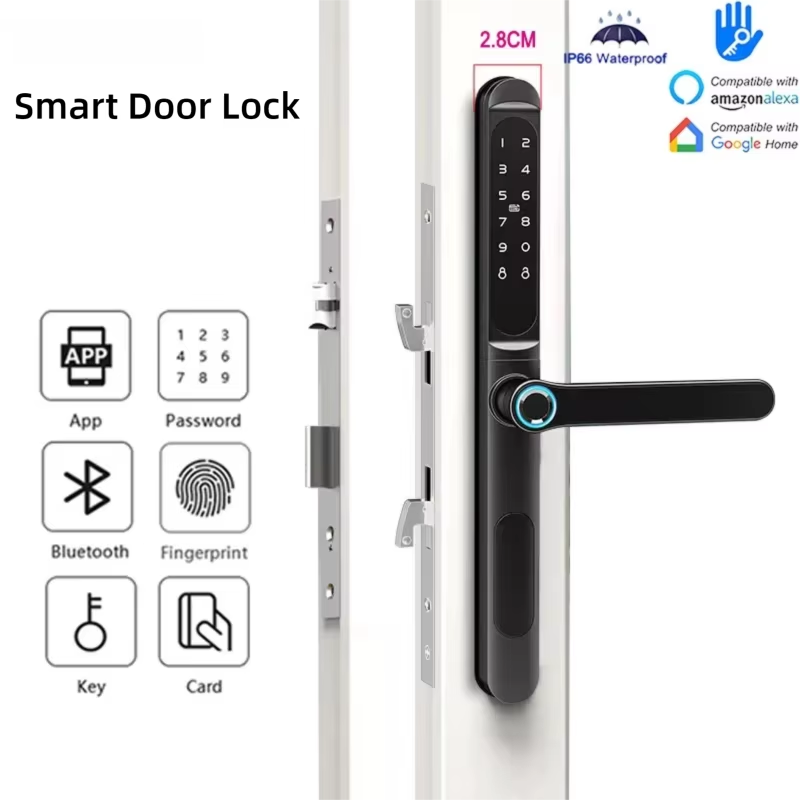 Smart Door Lock With Fingerpri - Glass Door Hinge บทวิจารณ์และราคา