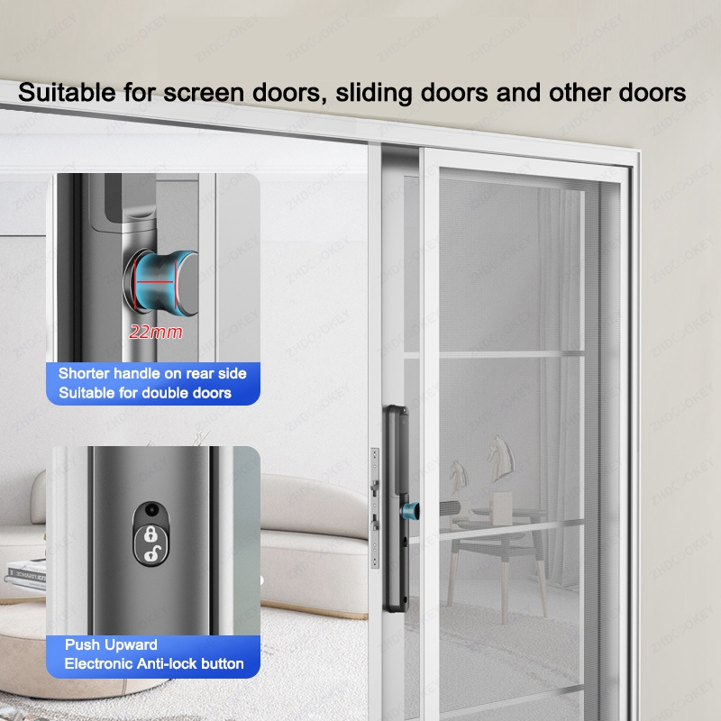 Smart Door Lock With Fingerpri - Glass Door Hinge บทวิจารณ์และราคา