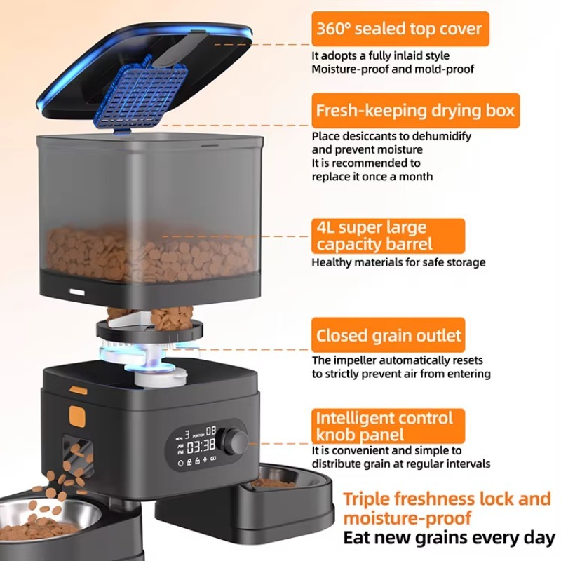 Automatic Pet Feeder Smart Cat - Timer Dual Outlet บทวิจารณ์และราคา