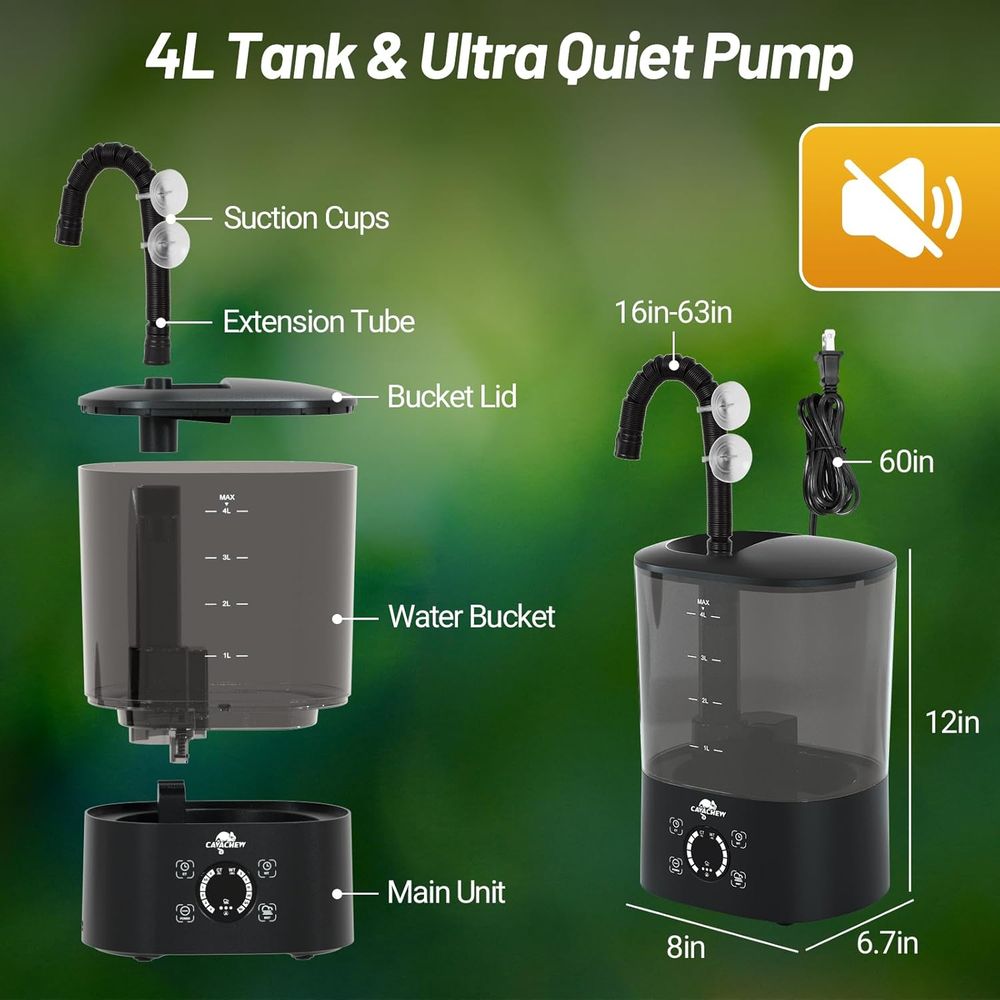 Large 4L Reptile Enclosure wit - Misting Nozzle Reptile บทวิจารณ์และราคา