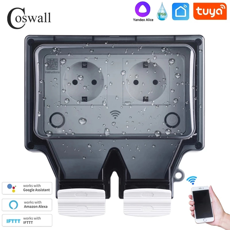 Coswall Tuya Wifi Yandex Alice - Timer Dual Outlet บทวิจารณ์และราคา