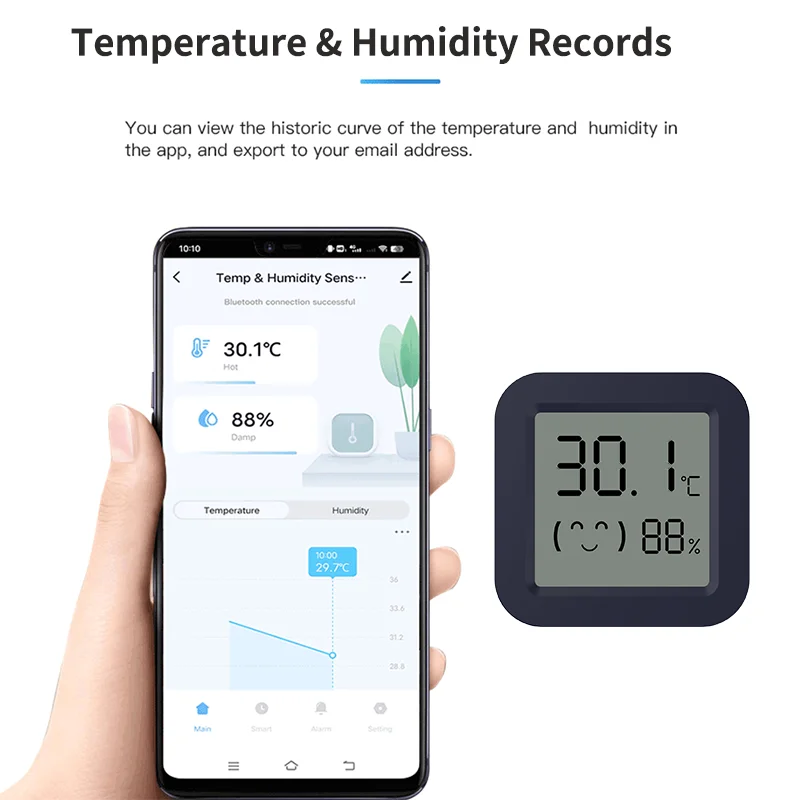 Mini Smart Thermometer Hygrome - Digital Hygrometer Probe บทวิจารณ์และราคา