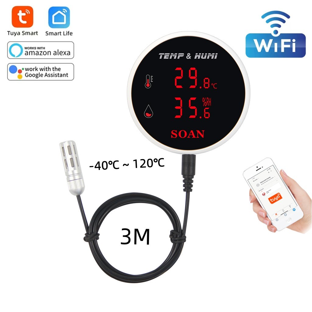 Tuya WiFi Temperature Humidity - Digital Hygrometer Probe บทวิจารณ์และราคา