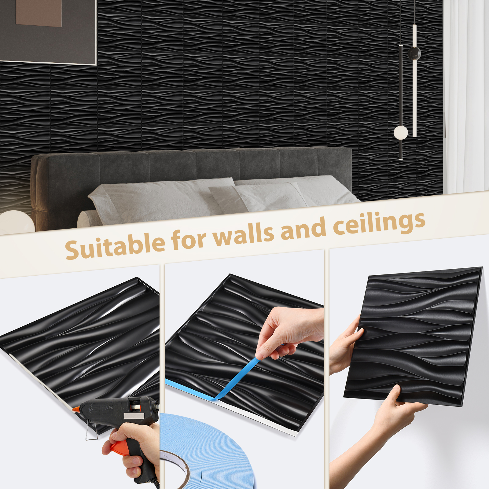 12/20/30 Pack Decorative 3D Wa - Pvc Panel Background บทวิจารณ์และราคา