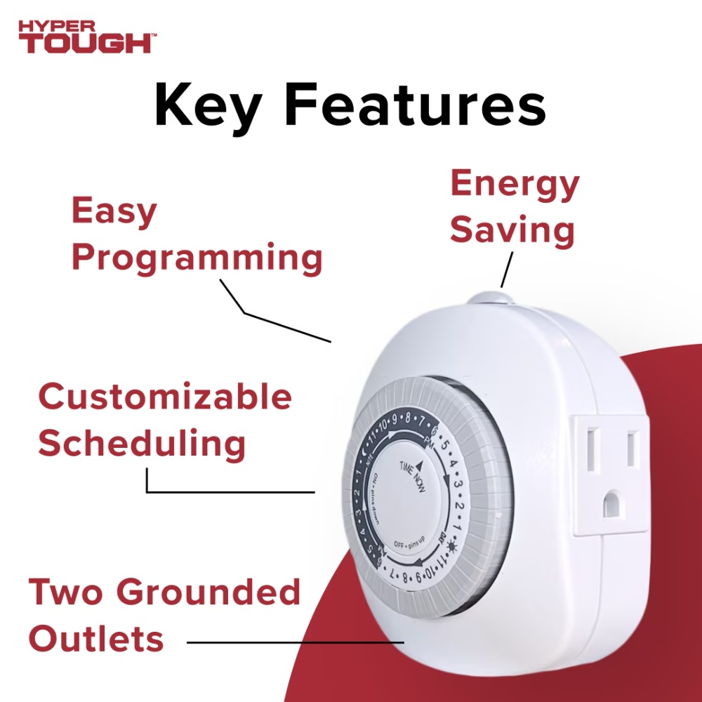 Indoor Heavy Duty Analog Timer - Timer Dual Outlet บทวิจารณ์และราคา