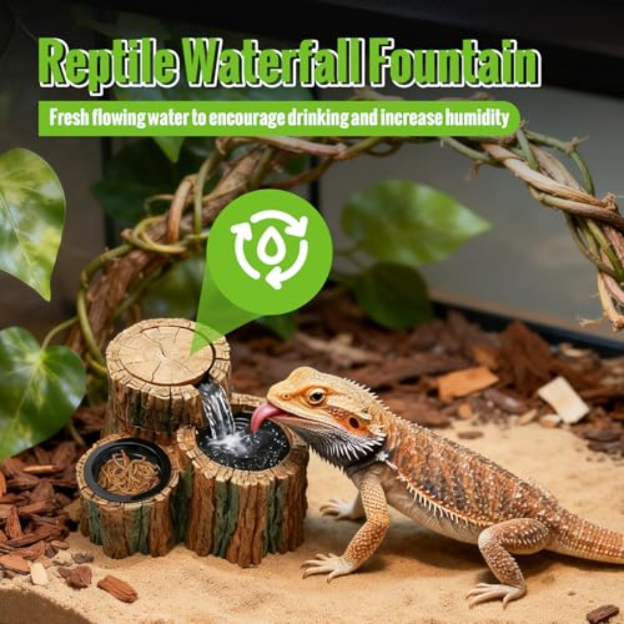 2 in 1 Reptile Water Fountain  - Water Dish Reptile บทวิจารณ์และราคา